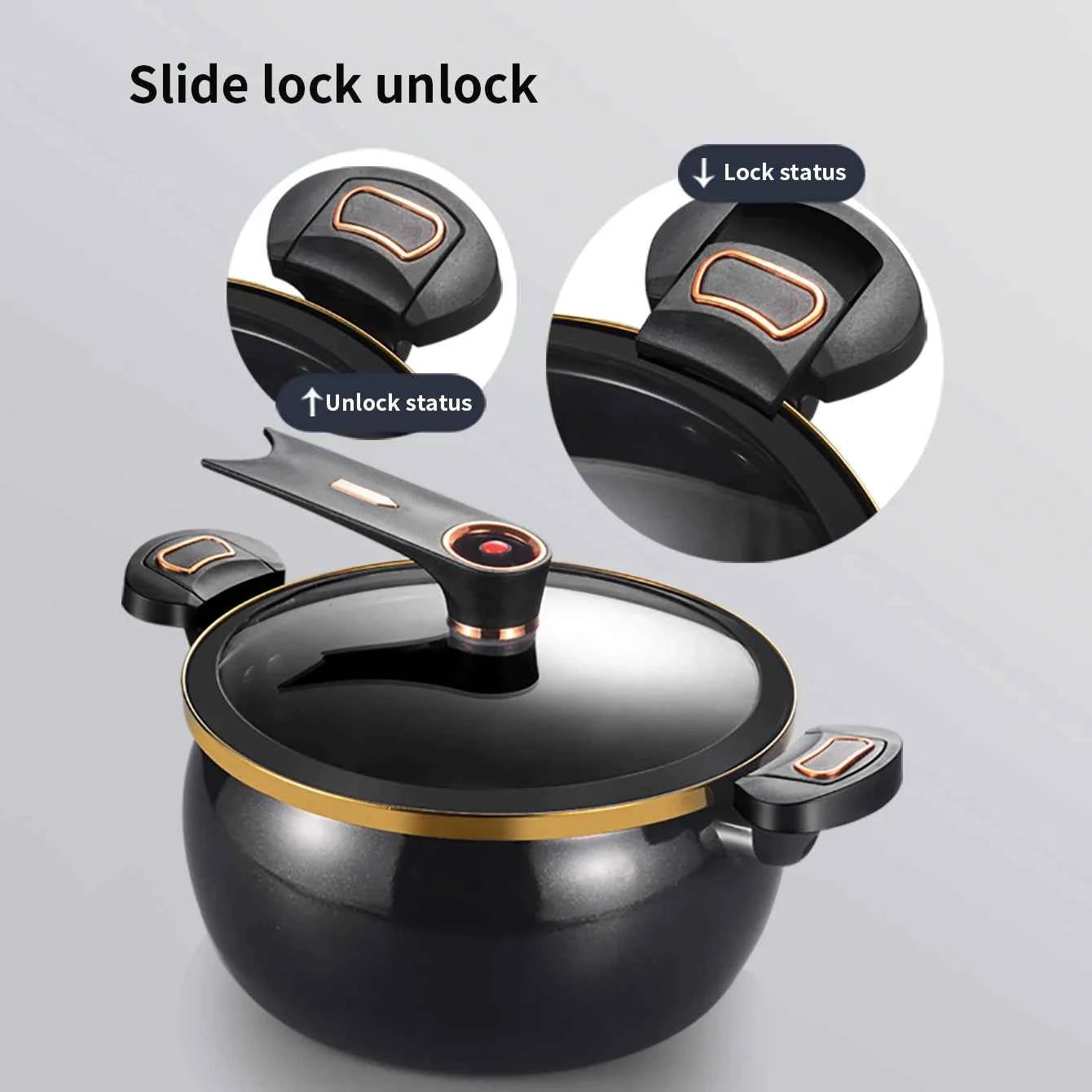 1 Piece Chubby Micro-Pressure Pot Household 7L Large Capacity 26cm Stew Pot Multi-Functional Non-Stick Pot Induction Cooker Gas Suitable