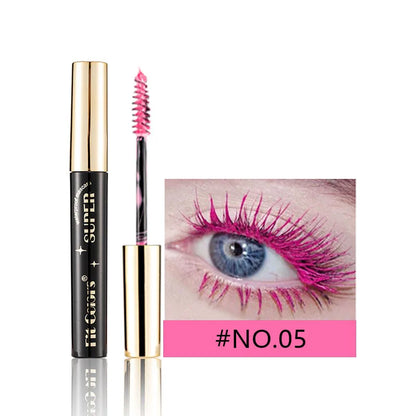 14 Colors Waterproof Mascara 5D Silk Fiber Mascara Lash Color 3D Mascara Eyelash Extension Thick Lengthening Eye Lashes Cosmetic - AMULET RING STORE