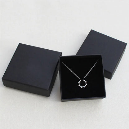 1PCS Black Jewelry Display Gifts Box Organizer Engagement for Ring Earring Brooch Necklace Bracelet Packaging Boxes - AMULET RING STORE