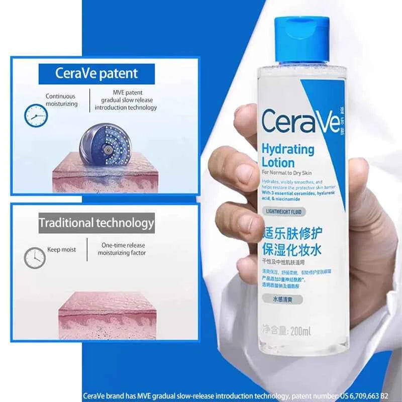 cerave hydrating lotion Barrier Repair Toner Soothing Sensitive Moisturizing 200ml ceramides.hyaluronic acid,niacinamide