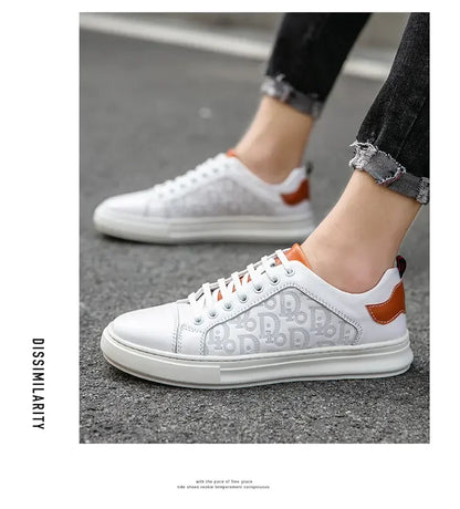 Leisure Shoes 2025 New Wear-resistant Fashion Shoes Anti-slip Anti-odor Leather Sports Thick Soles All Match Street Men's Shoes - AMULET RING STORE