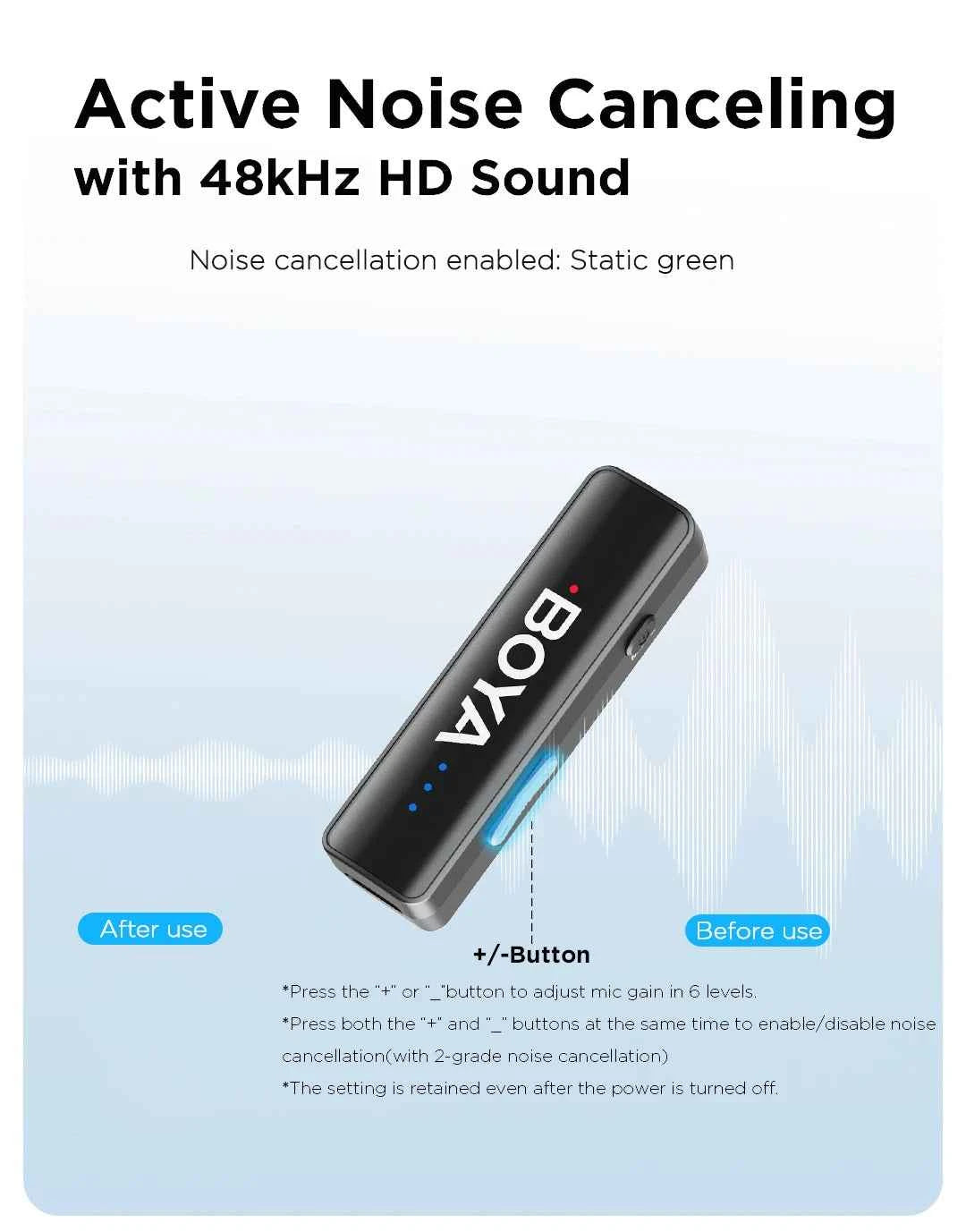 BOYA BOYALINK 2 Wireless Lavalier Microphone for iPhone Android DSLR Cameras Smartphone Gaming Youtube Video Recording Streaming