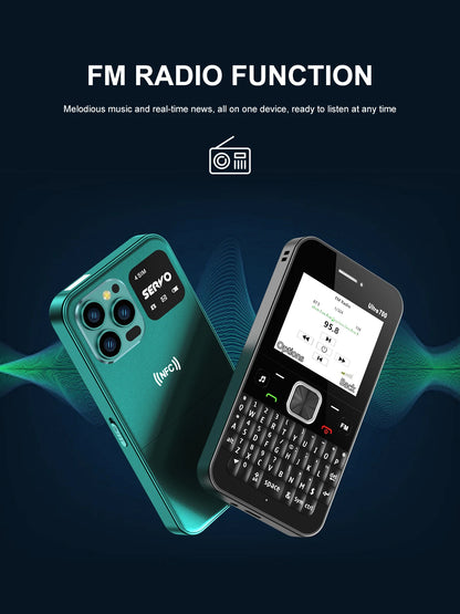 SERVO 4 SIM Card 4 Standby QWERTY Keyboard Mobile Phone Speed Dial Blacklist FM Radio Flashlight 2G GSM Cellular Cellphone TypeC