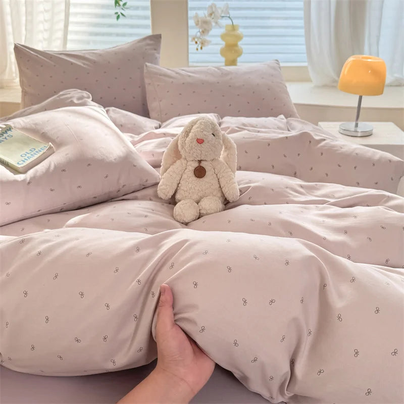 Cute Dog Printed Duvet Covet Set Brown Color Comforter Cover with Pillowcase for Kids Single/Queen/King housse de couette Full - AMULET RING STORE