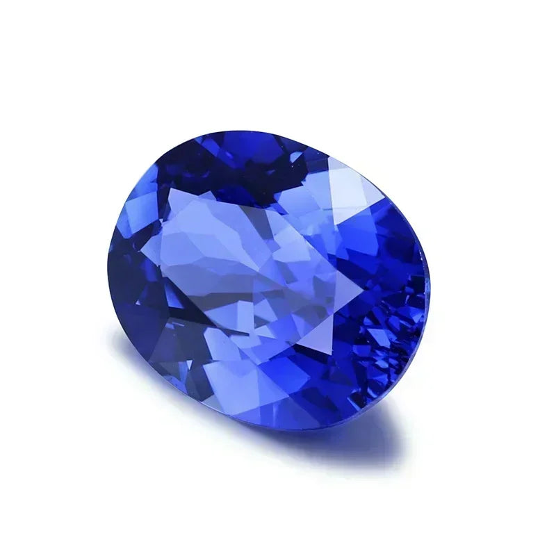 Lab Grown Sapphire Royal Blue Color  Oval Shape Charm Gemstones for Diy Jewelry Making Materials Selectable AGL Certificate