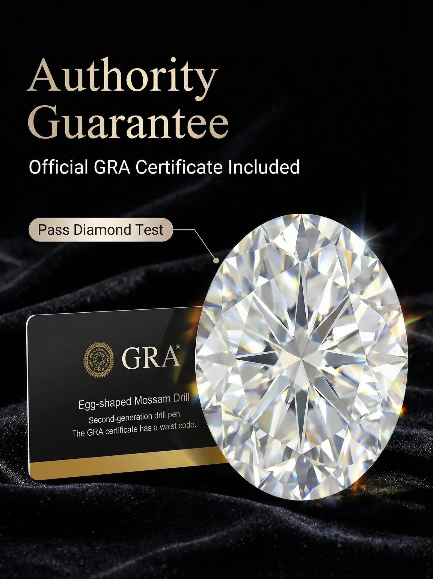 1CT colored diamond moissanite oval pigeon egg moissanite irregular naked stone gemstone jewelry accessories