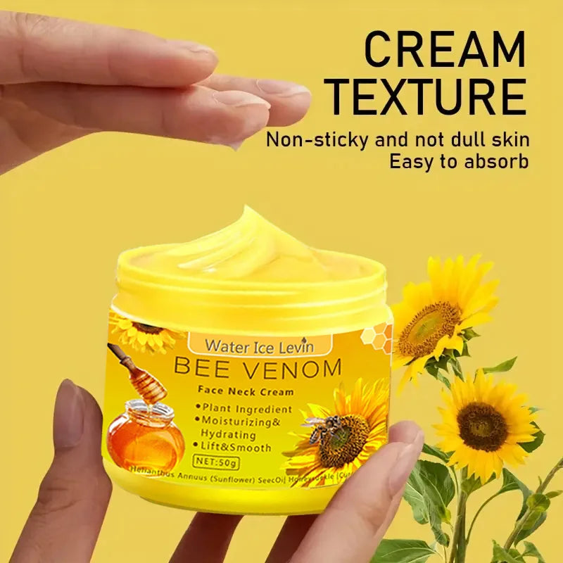 Bee venom Neck cream Moisturizing Sagging Improvement Reduce Fine Lines Damaged Skin Repair Facial Cream Nourishing Skin Care - AMULET RING STORE