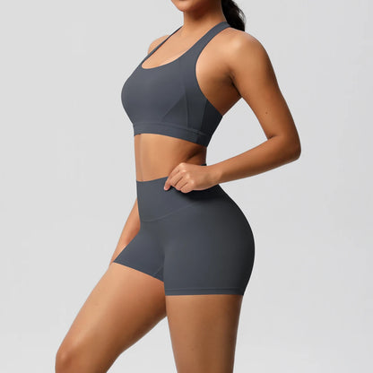 2PCS Yoga Set Nude Feeling Workout Sets Women Tracksuit Gym Push Up Fitness Running Workout Sportwear Sport Bra Leggings Suit