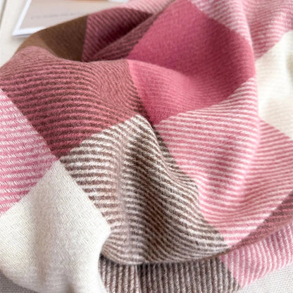 Plaid Imitation Cashmere Blanket Winter Women Scarf Designer Thick Warm Pashmina Shawl Wraps Tassel Poncho Stoles Echarpe Unisex