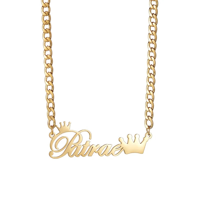 Custom Name Necklace 5mm Nk Chain Stainless Steel Jewelry For Women Personalized Chains Christmas Gift New Year Accessories