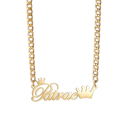 Custom Name Necklace 5mm Nk Chain Stainless Steel Jewelry For Women Personalized Chains Christmas Gift New Year Accessories