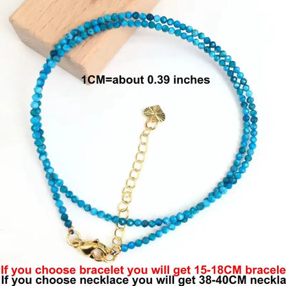 Fashion 2-3mm Faceted stone beads Necklace bracelet Pink Quartz Crystal zircon amethyst Choker Men Female Jewelry Party Gift - AMULET RING STORE