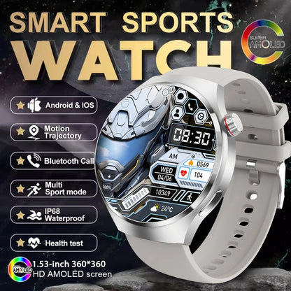 2025 New For HUAWEI GT Series Smart Watch Men AMOLED Screen Heart Rate Health Monitoring Bluetooth Call Business Smartwatch Man