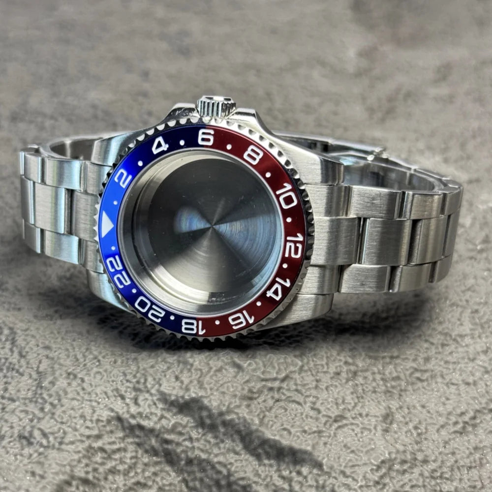 40mm 200m Waterproof NH34 NH35 NH36 Watch Case Accessories for Oyster Band SUB Watch Maker 120clicks BGW9 blue lume Bezel - AMULET RING STORE