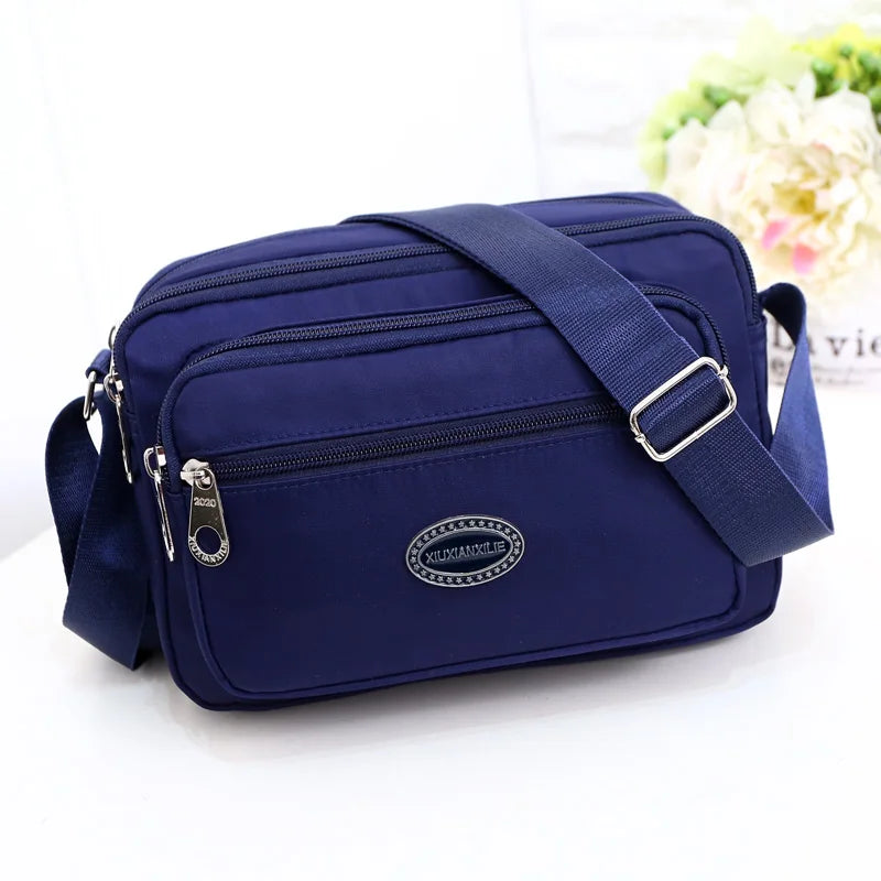 Casual Waterproof Nylon Canvas Ox Cloth Ladies oulder Bag Crossbody Bag Sport Sle Women's Handbag Soft Zipper Closure