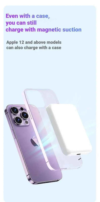 20000mAh Magnetic Power Bank Wireless PD 22.5W Fast Charger