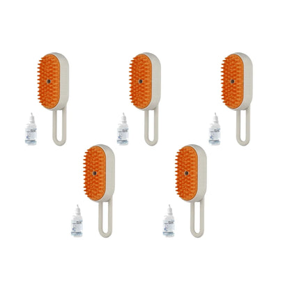1-5pcs Cat Steam Brush USB Electric Water Spray Kitten Pet Comb Silicone Dog Bath Massage Brush with Liquid Grooming Supplies - AMULET RING STORE