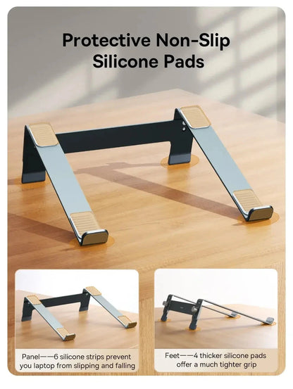 Baseus Adjustable Laptop Stand Aluminum Portable Notebook Support Holder for Macbook Air Pro Computer Stand Cooling Bracket - AMULET RING STORE