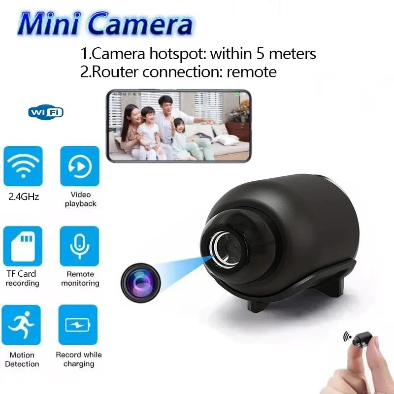 New X5 Mini Camera 1080P Clear Night Vision Lightweight Portable Premium Cams Motion Detection Wireless Surveillance Camera - AMULET RING STORE
