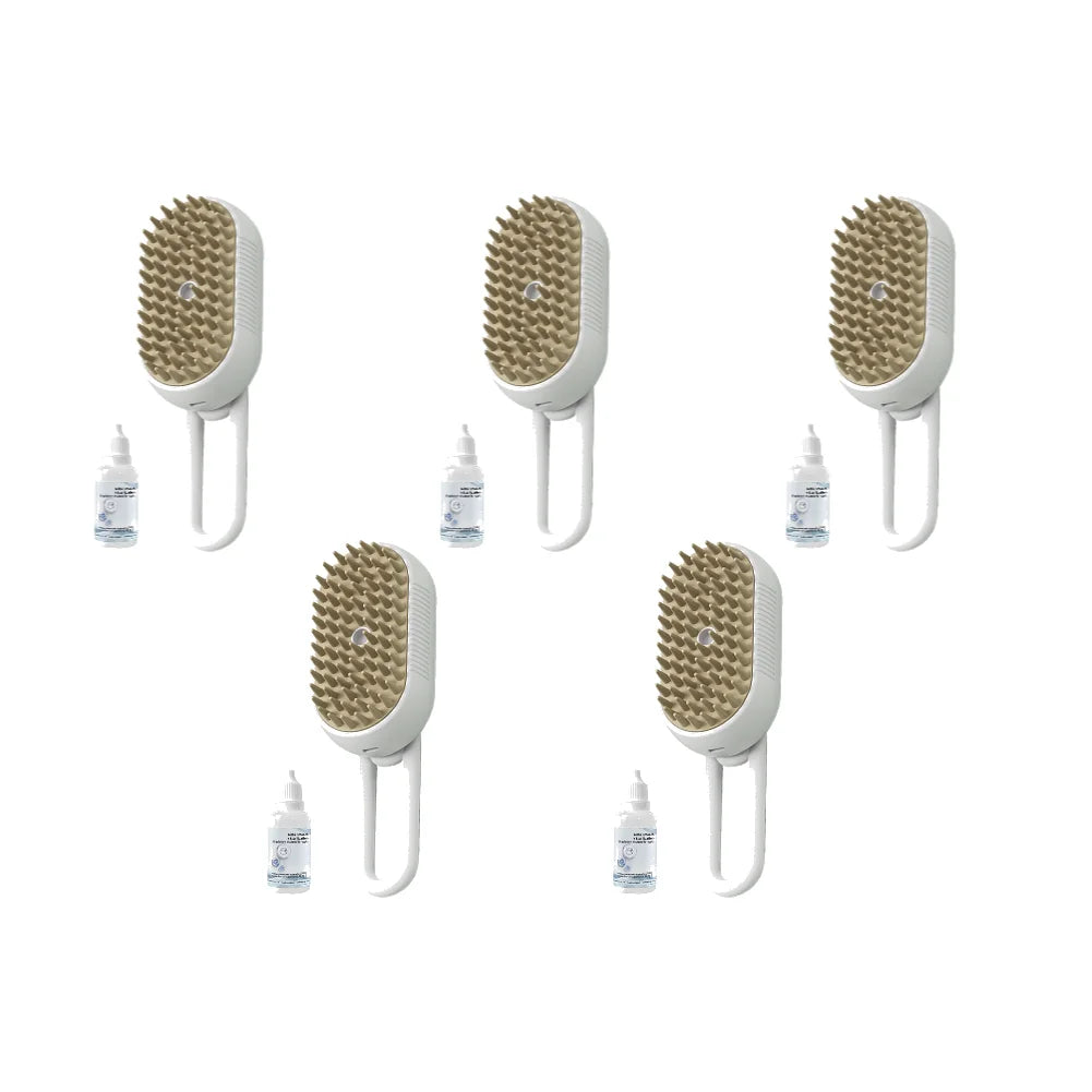 1-5pcs Cat Steam Brush USB Electric Water Spray Kitten Pet Comb Silicone Dog Bath Massage Brush with Liquid Grooming Supplies - AMULET RING STORE