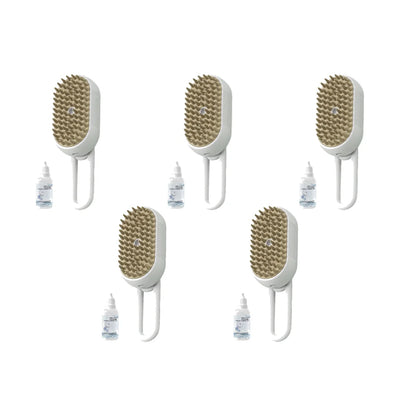 1-5pcs Cat Steam Brush USB Electric Water Spray Kitten Pet Comb Silicone Dog Bath Massage Brush with Liquid Grooming Supplies - AMULET RING STORE