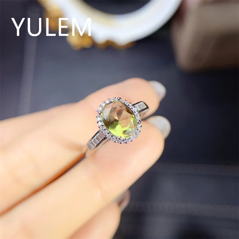 YULEM  Lab Grown Color Variation Alexandrite Ring 925 Sterling Silver, Engagement, Wedding Ring Ladies Anniversary Gift