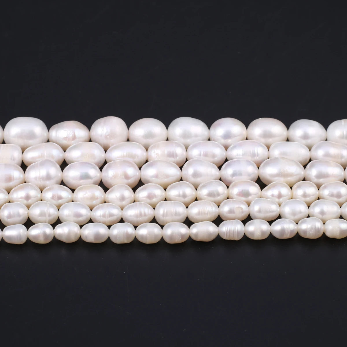 Natural Freshwater Pearl Beads Rice Round Shape Isolation Loose Beaded for Jewelry Making DIY Bracelet Necklace Accessories Gift - AMULET RING STORE