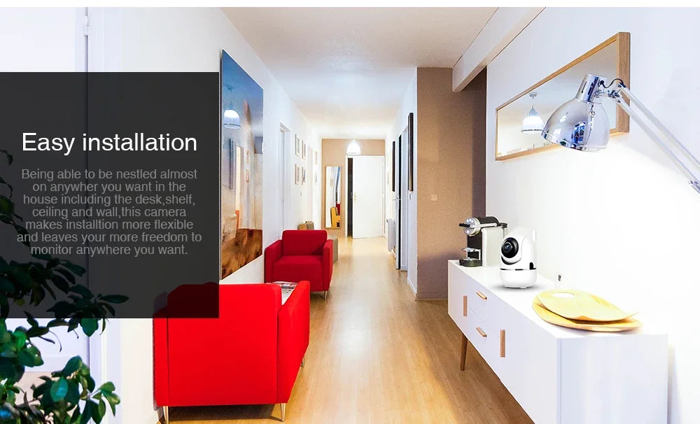 IP Camera Wifi YCC365 Plus Smart Home 1620P HD Surveillance Camera Auto Tracking Night Vision Wireless Indoor Security Camera - AMULET RING STORE