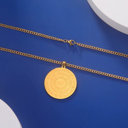 Jeshayuan Allah Name Pendant Necklace For Men Arabian Calligraphy Stainless Steel Religious Amulet Lucky Jewelry Gift - AMULET RING STORE