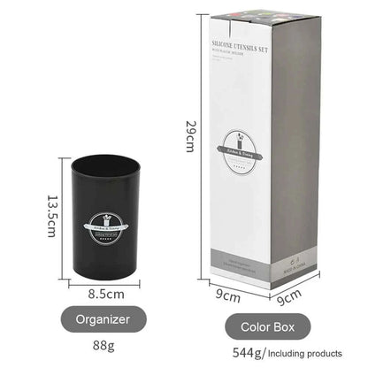 12Pcs Kitchen Utensil Set Silicone Spatula Set Spatula Spoon Brush Whisk Cooking Tools Kit Non-Stick Spatula Set for Kitchen