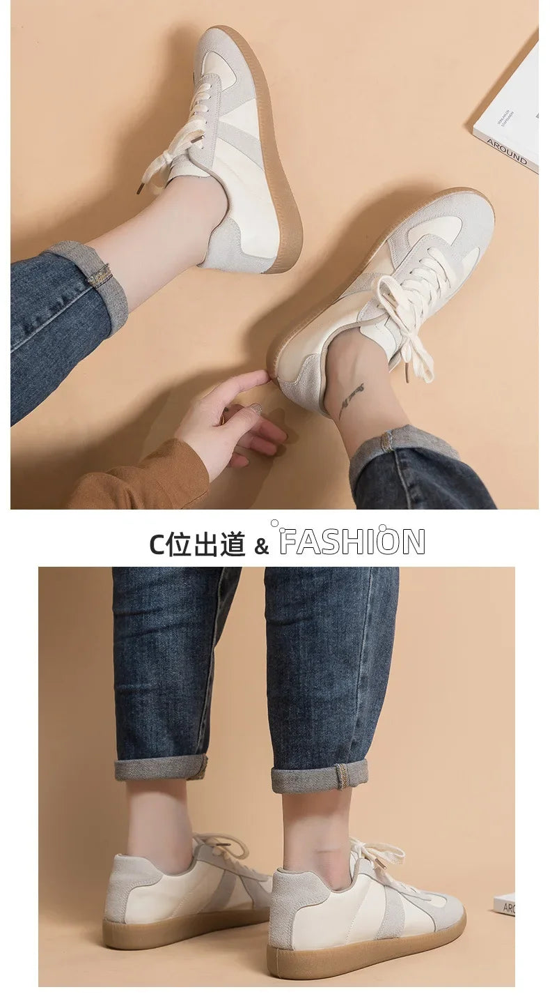 Leisure Sports Shoes For Women Comfortable Soft Bottom Outdoor Walking Shoes Lady Fashion Flats Shoes New Low-top Shoes - AMULET RING STORE