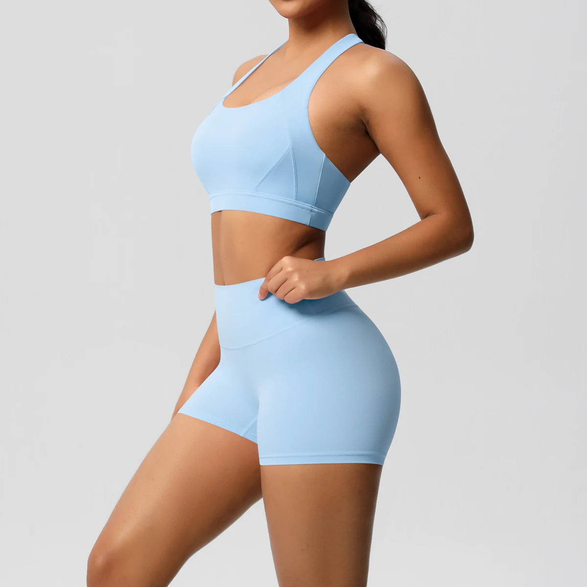 2PCS Yoga Set Nude Feeling Workout Sets Women Tracksuit Gym Push Up Fitness Running Workout Sportwear Sport Bra Leggings Suit