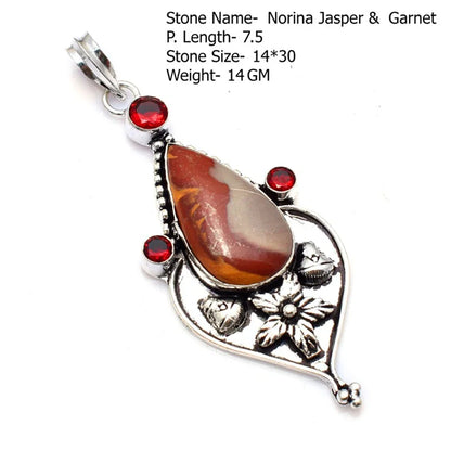 Genuine  Jasper Sodalite  Agate Turquoise   Pendant