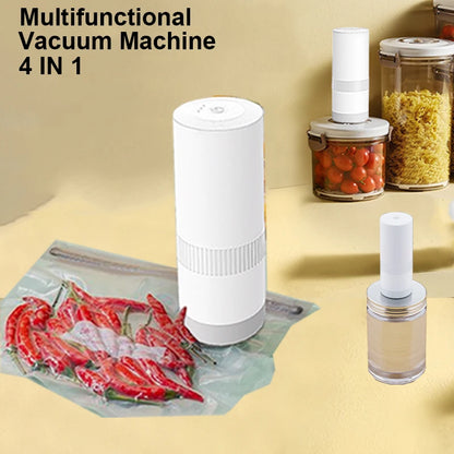 Wireless Kitchen Tools Handheld Food Bag Vaccum Sealer Pump Bottle Jar Vacuum Sealing Machine for Regular & Wide Mouth Mason Jar - AMULET RING STORE