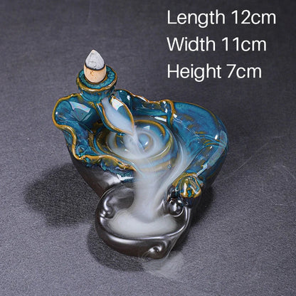 Backflow Incense Furnace, Aromatherapy Furnace, Hydroponic Cultivation of Green Plants, Home Religious Articles, Decor Line - AMULET RING STORE