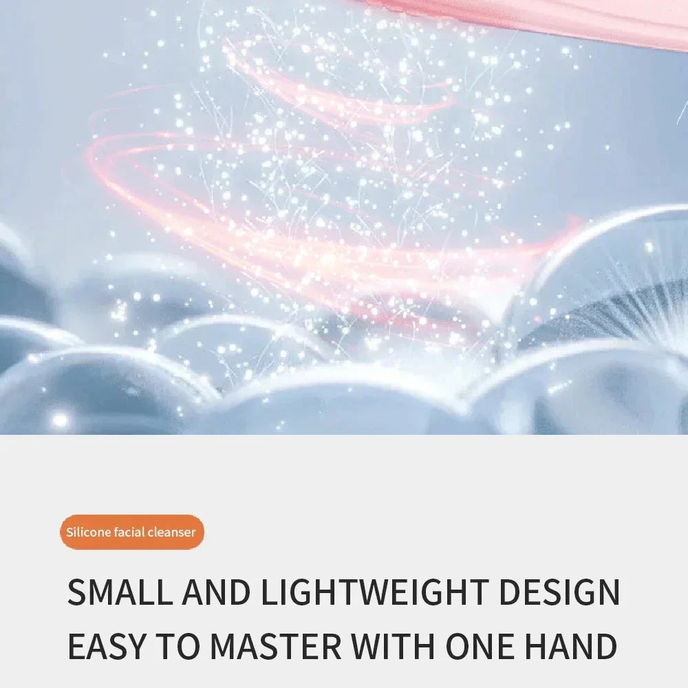 Electric Facial Cleansing Brush Sonic IPX7 Waterproof Silicone Face Scrubber Exfoliator Vibration Massager Deep Cleansing Care