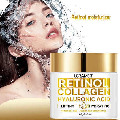 Retinol Anti Aging Face Cream Moisturizing Wrinkle Remover Collagen Hyaluronic Acid Creams Skin Care Cosmetic 30&60ML - AMULET RING STORE