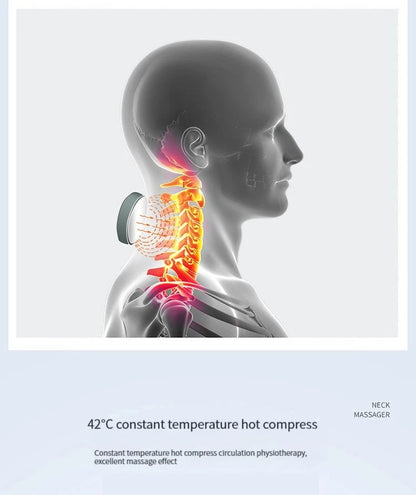Neck Massage Intelligent Charging Heating Hot Pressing Magnetic Pulse Fashion Multi User Usage Portable Pulse Neck Massager