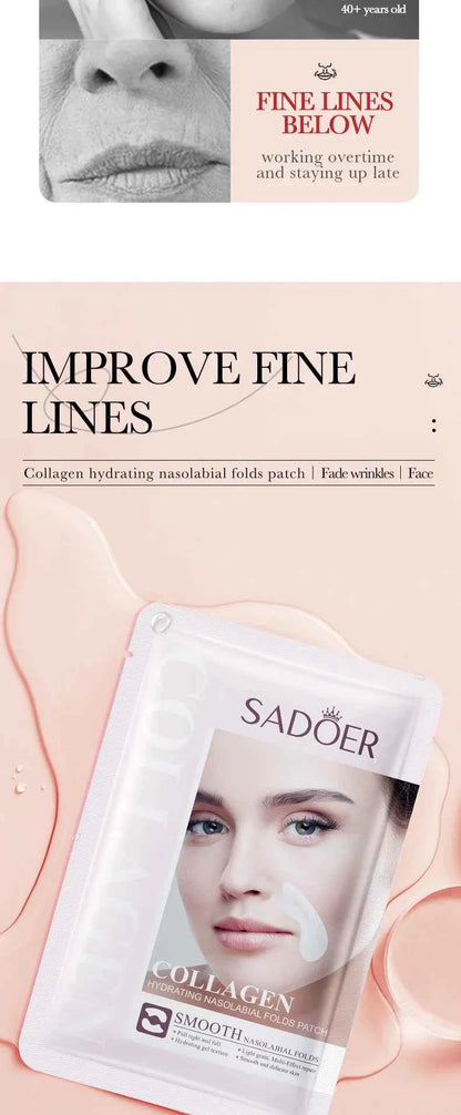Collagen Firming Laugh Lines Patches Instant Wrinkle Remover Fade Fine Lines Facial Mask Anti-aging Brighten Repair Skin Care