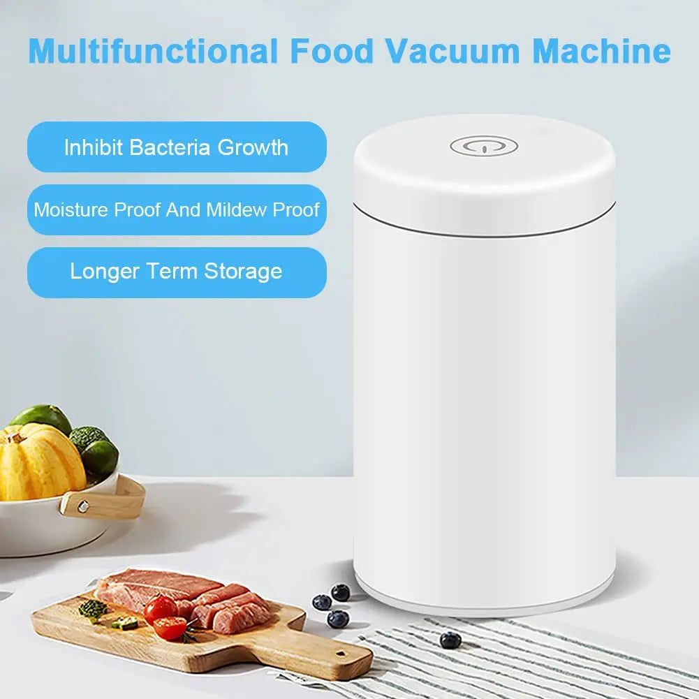 Cordless Electric Vacuum Bag Sealer Pump, Portable USB Charge Vacuum Compression Machine for Food Clothes Storage Bags - AMULET RING STORE