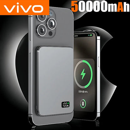 VIVO 50000mAh CCC Certification Thin Power Bank Ultra For MagSafe Magnetic Wireless Fast Charging Portable Battery Display - AMULET RING STORE