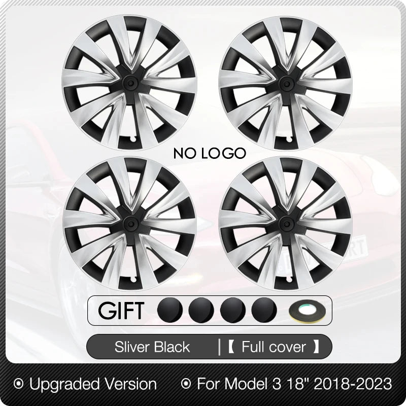 4PCS Wheel Cover 18 Inch for Tesla Model 3 Aero HubCap Performance Replacement Wheels 2018-2023 Full Rim Car Accessories 2022