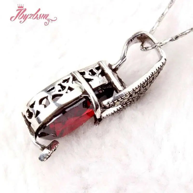 12x16mm Drop Stone Beads Marcasite White Tibetan Silver For Women New Year Christmas Gift Fashion Trendy Pendant 1 Pcs