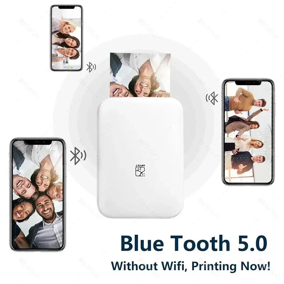 New! MT53 Color Photo Wifi Printer Portable Mobile Phone Mini Bluetooth Handheld Pocket Printing Machine 2x3 inch Sticky-Backed
