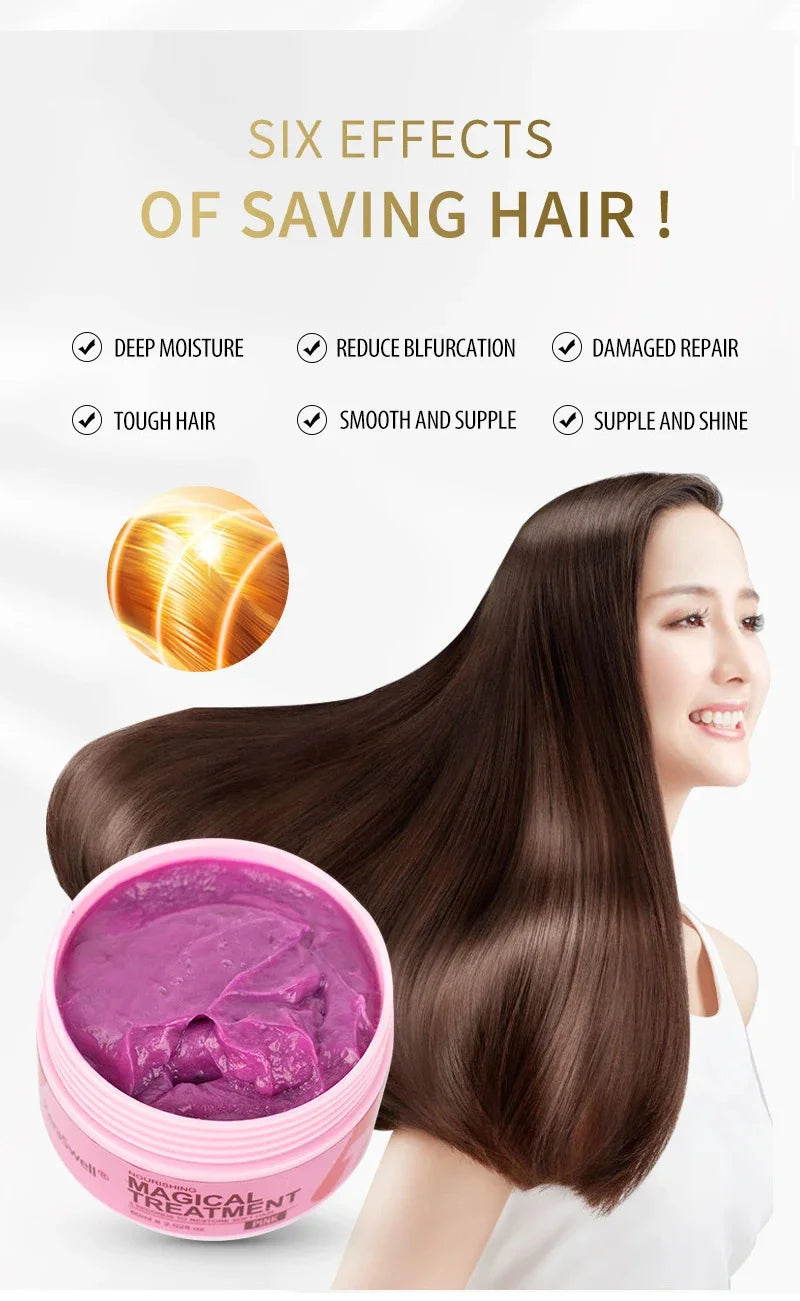 Magical Keratin Hair Mask 5 Seconds Repair Damaged Frizzy Hair Soft Smooth Shiny Nutrition Deep Moisturize Nourishing Hair Care - AMULET RING STORE