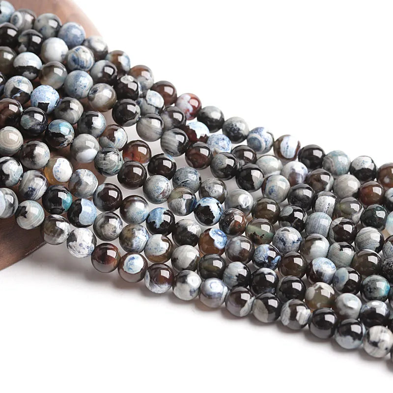 Natural Stone 4 6 8 10 12mm Round Tiger Eye Amethyst Agate Jades Stone Spacer Bead For Jewelry Making Diy Bracelet Needlework