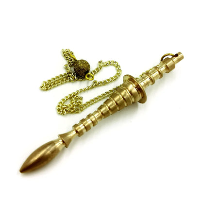Bronze Metal Copper Spiritual Point Pendulum for Divination Healing Dowsing Wicca Balancing Pointed Cone Pendant Pendulum