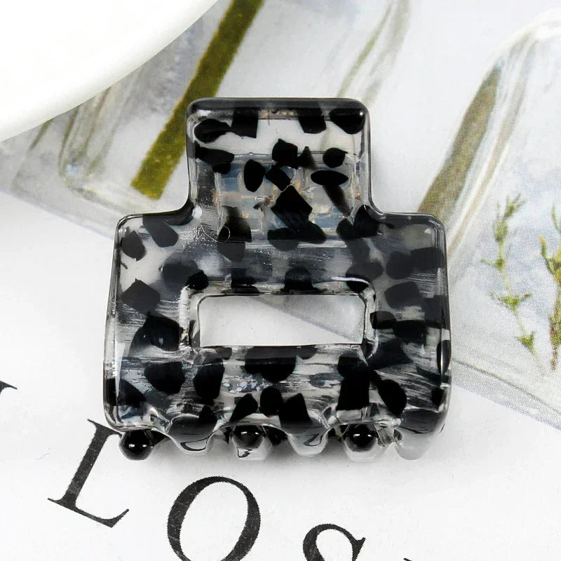 Bgffuy Leopard Korea Acetate Hollow Colorful Mini Hair Claws Crab Hair Clips for Child Girls Hairpins Hair Accessories Barrettes