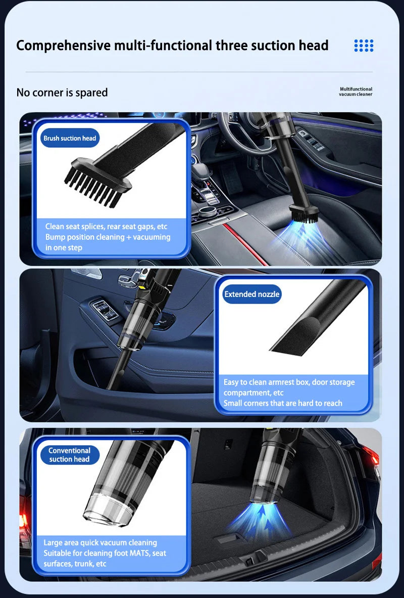 Xiaomi Wireless Vacuum Cleaner Charging Strong Suction Power For Home Car Handheld Carpet Window Crevice Groove Vacuum Cleaner - AMULET RING STORE