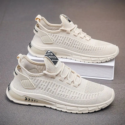 Flying Woven Men's Shoes Summer New Breathable Deodorant Mesh Shoes Men's sneaker Korean-style All-match Casual Running Shoes - AMULET RING STORE